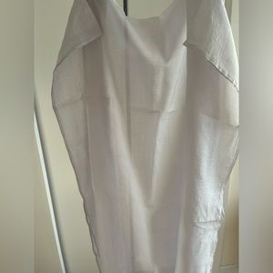 New Fabindia 100% cotton shawl wrap stole scarf Kota Dupatta silver gray 102"